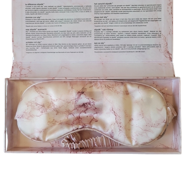 Slip Pure Silk Sleep Mask Pink Marble